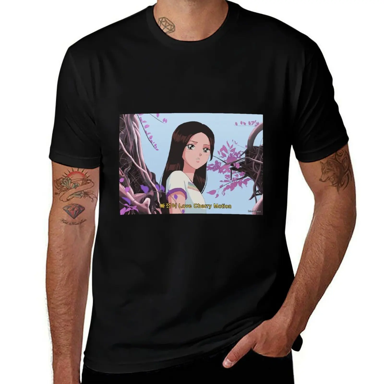 

LOONA Choerry - Love Cherry Motion 90's anime T-Shirt t shirt man plain man t shirts cotton T-Shirt