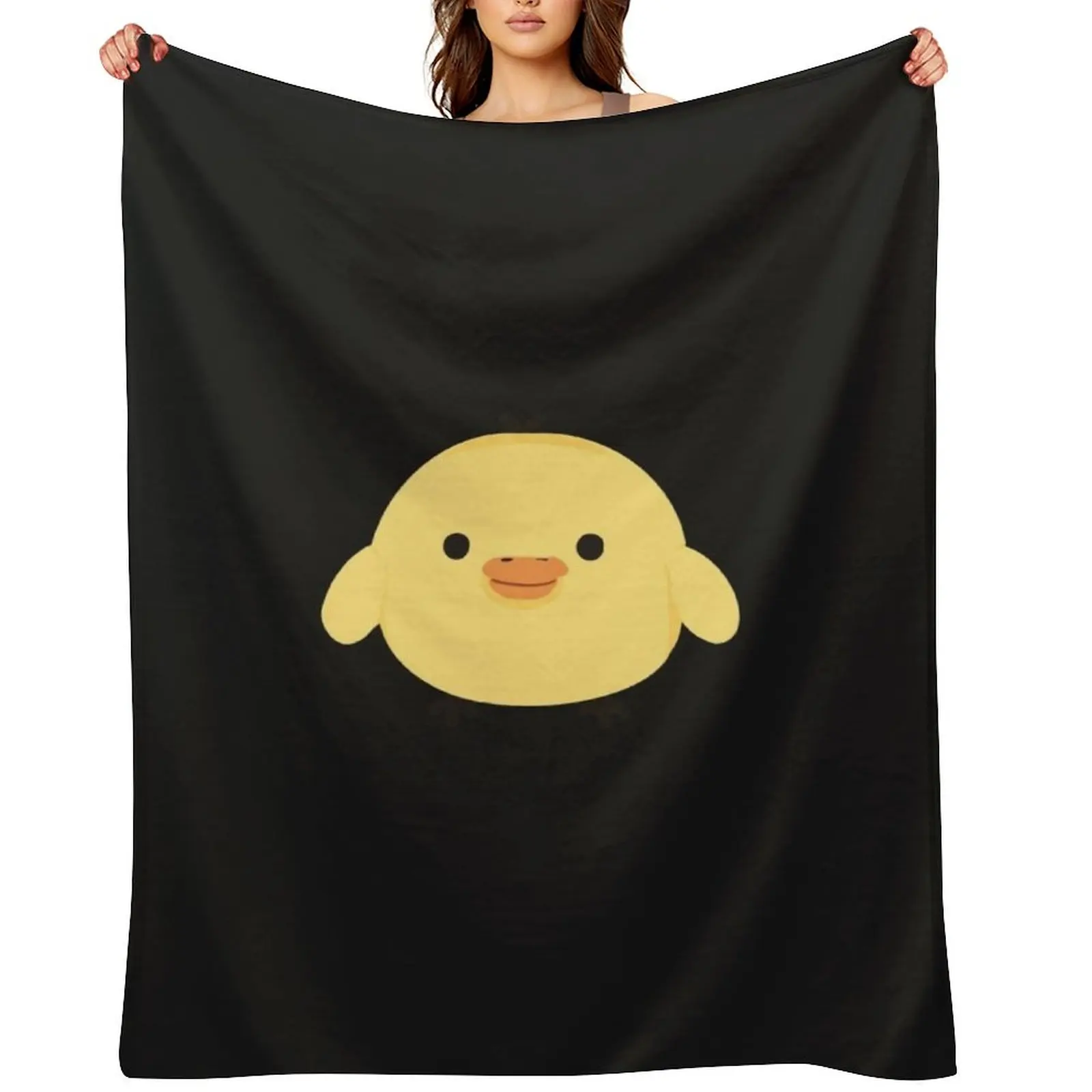 

kiiroitori duck plushie Sticker Throw Blanket Flannels Single for winter Sofas Blankets