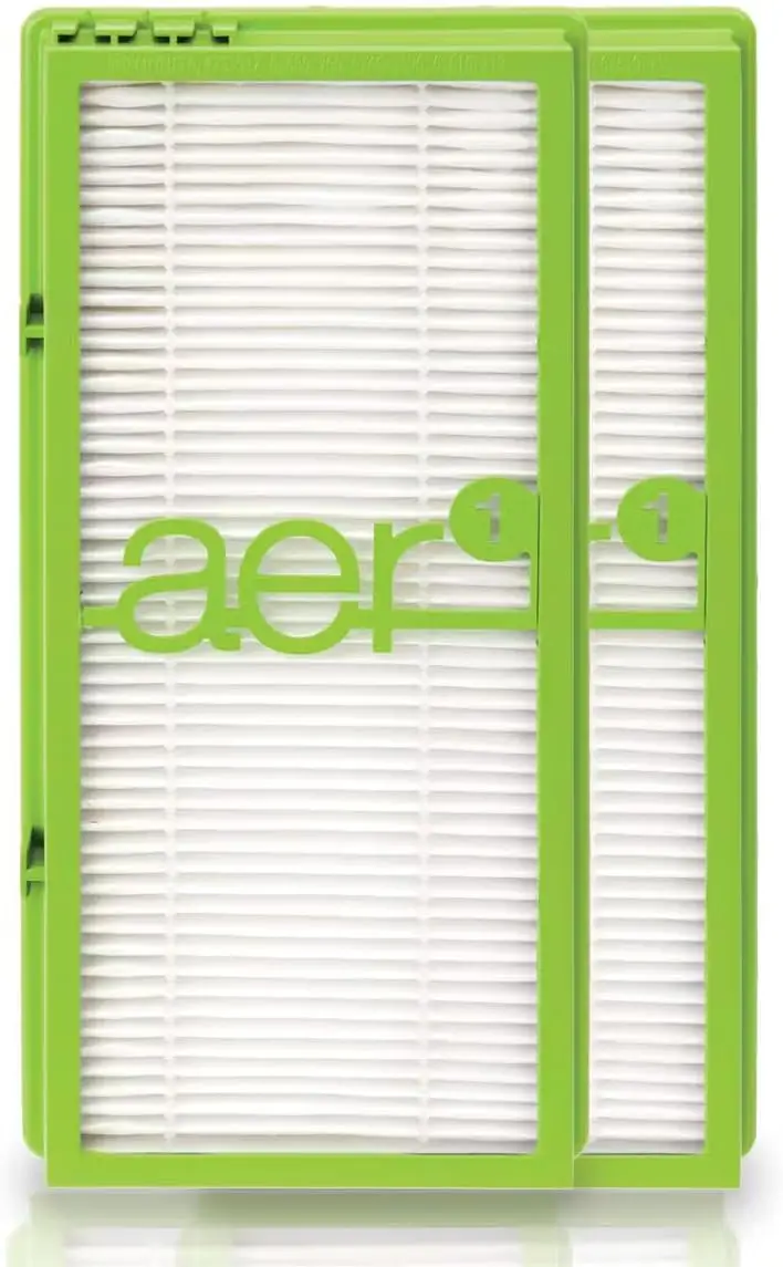 AER1 Air Purifier Replacement Filters, 2-Pack HEPA Allergen Remover for Dust, Pollen, Smoke