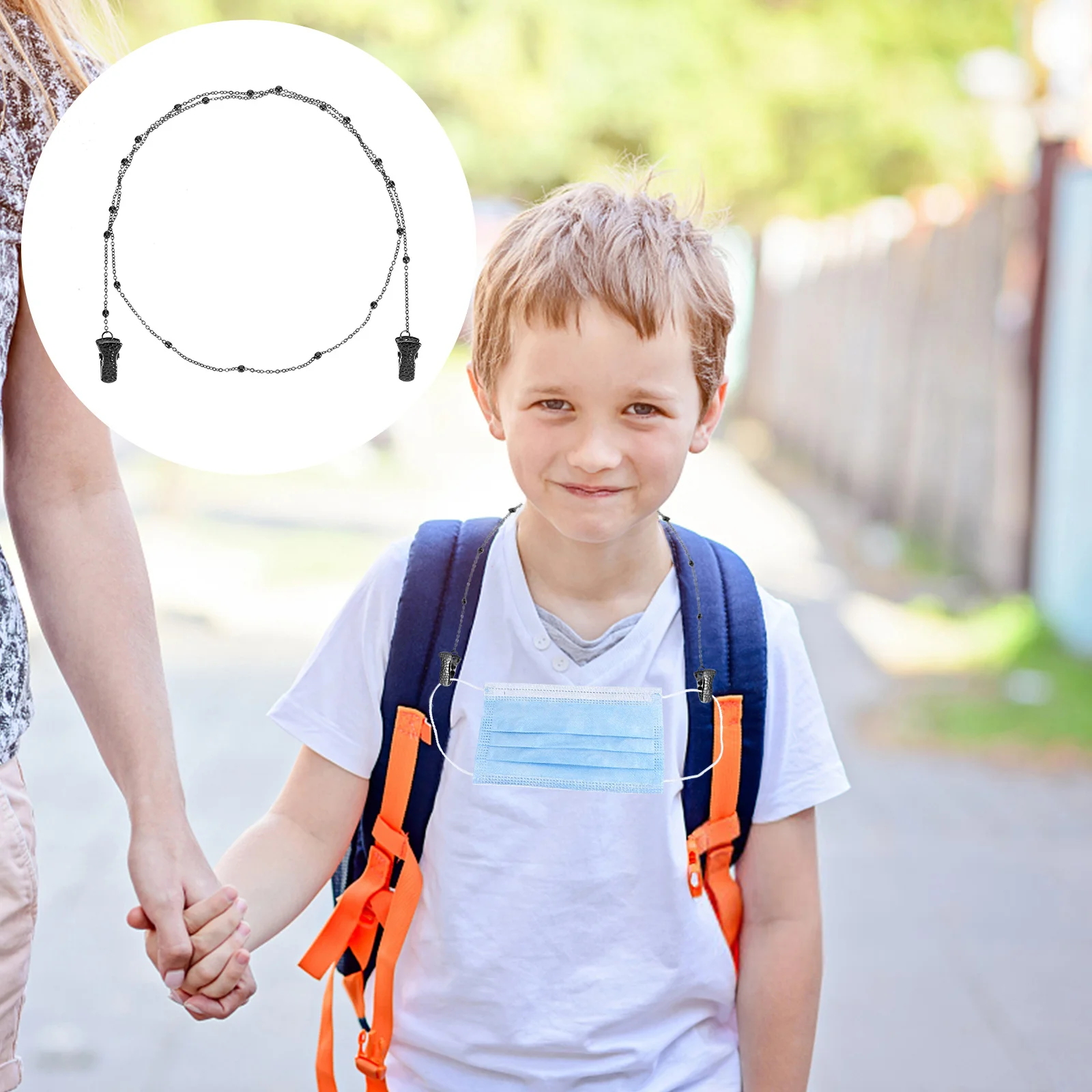 1 個調節可能なフェイスマスクチェーンと金属クリップ付き滑り止めメガネチェーン男性女性用ファッショナブルなマスクストラップアクセサリー