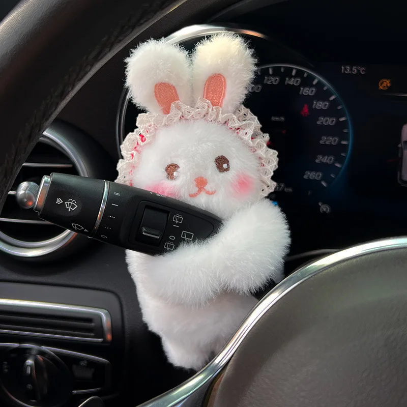 

Car Interior Decoration Ornaments Car Mounted Gear Guard Decoration Panda Doll 2024 New Turn Signal Wiper Cartoon Doll Decor