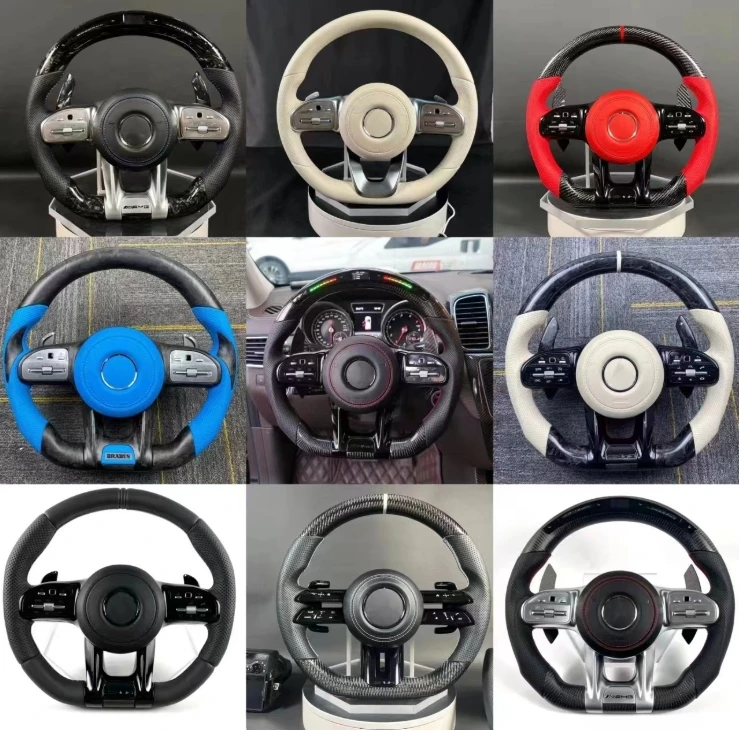 عجلة قيادة مخصصة من ألياف الكربون على شكل حرف D للتركيز MK3 MK2 MK4 نمط التصميم الرياضي مع مادة جلدية #3