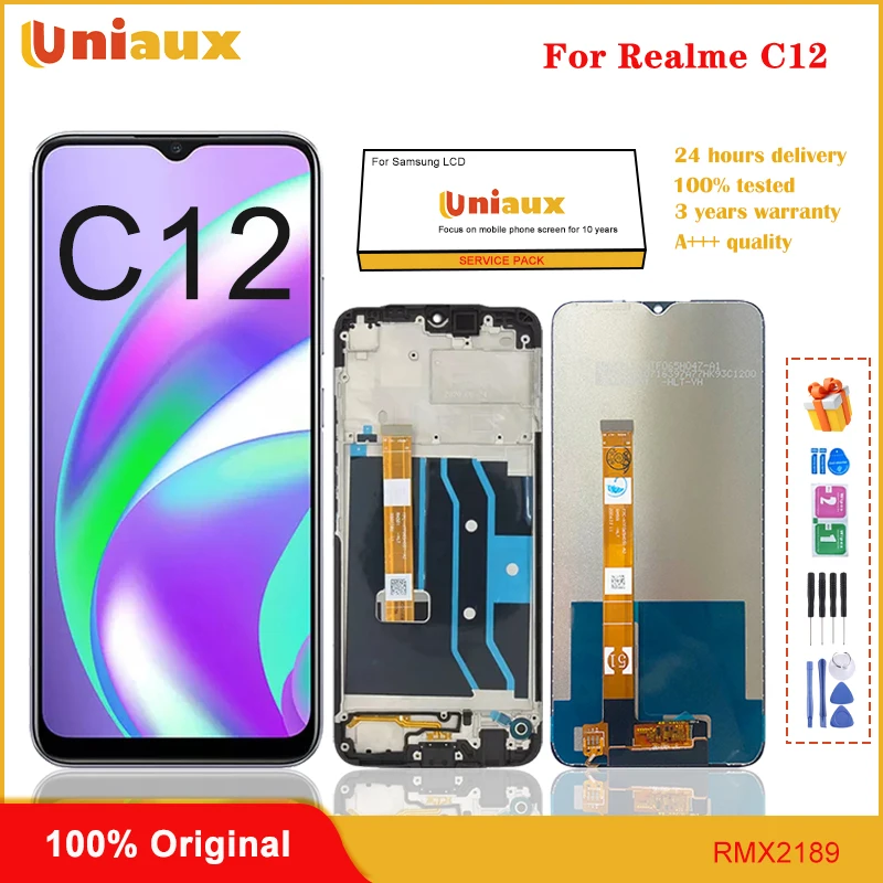 

6.5" Origina For Oppo Realme C12 RMX2189 LCD Display Screen Touch Digitizer Assembly For Oppo Realme C12 LCD