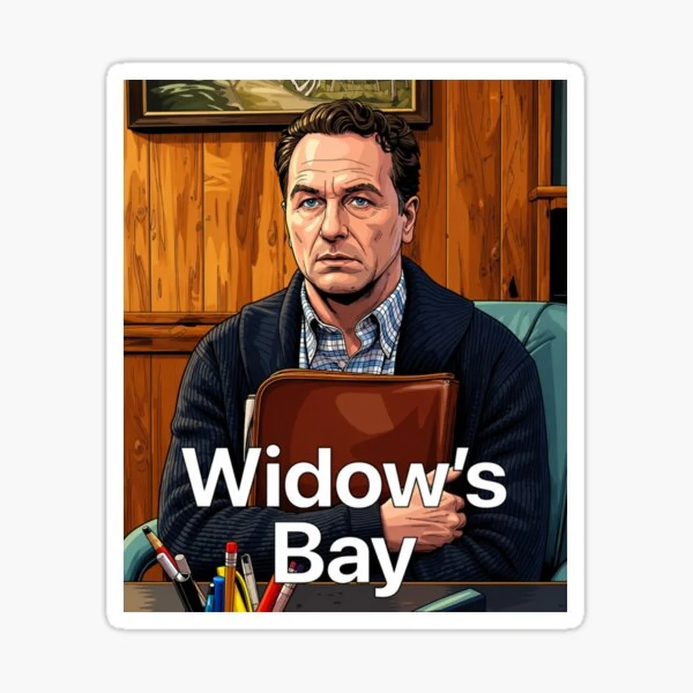widows bay Sticker for Laptop Decor Bedroom Car Cute Cartoon Art Fashionable Public Suitcase