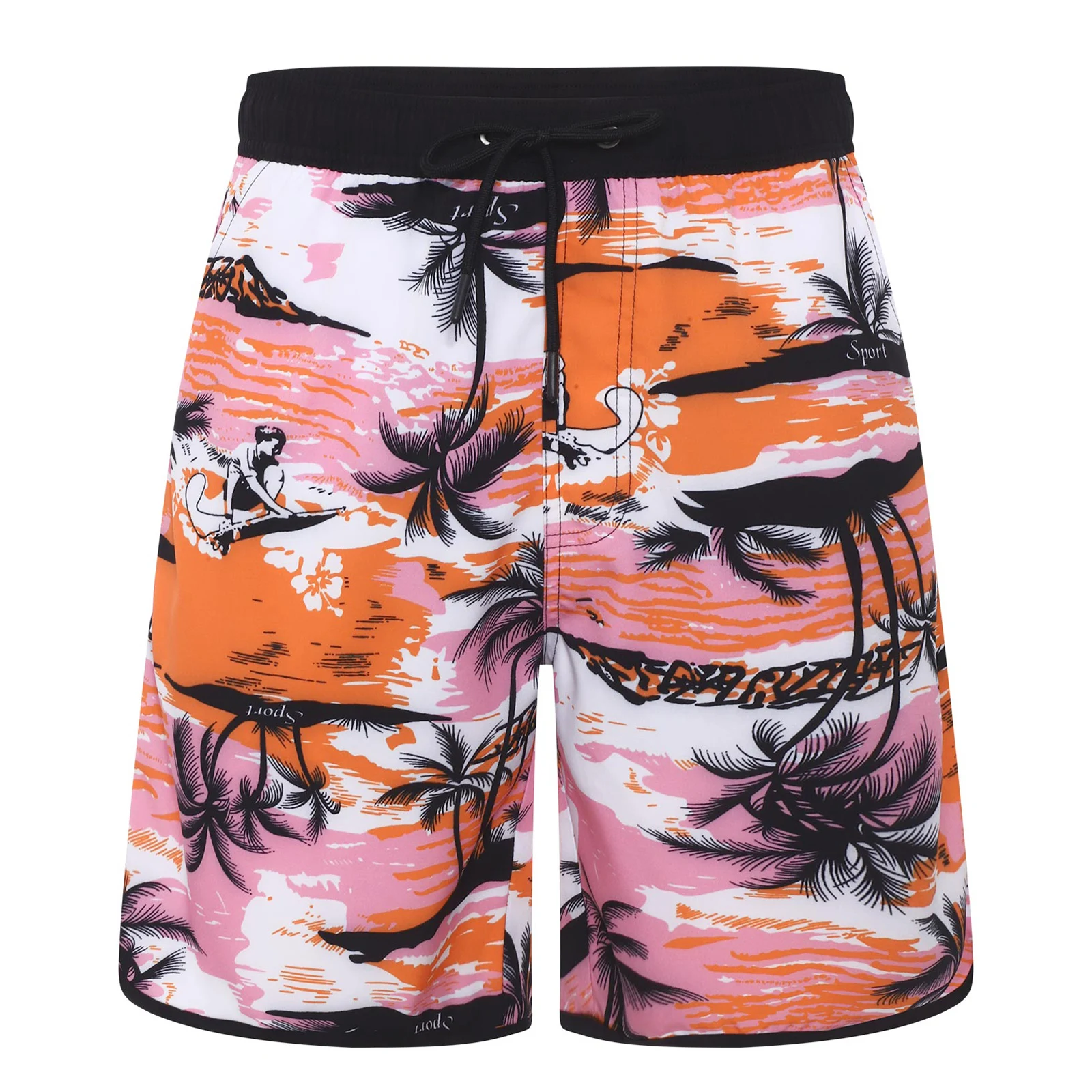 ผู้ชายสไตล์ Tropical พิมพ์กางเกงว่ายน้ําว่ายน้ําท่องชุดว่ายน้ํา Beachwear Quick-Drying กางเกงขาสั้นว่ายน้ําพร้อมกระเป๋ากางเกงขาสั้นฤดูร้อน