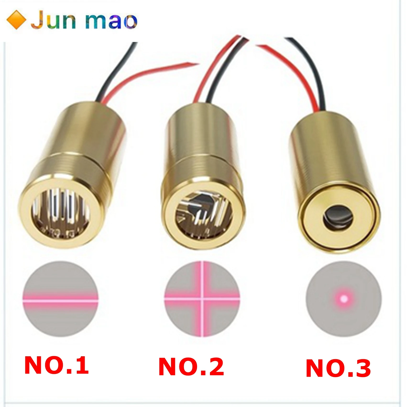 1PCS 9MM Industrial Grade Laser Head, 10mW Red Dot Spot, Straight Cross, 3V Line Horizontal Positioning Laser Module