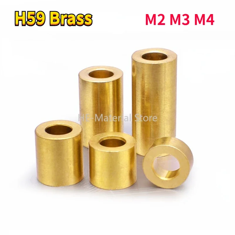 10/20Pcs Length 3-20mm Brass Bushing Hollow Brass Tube Bearing Through Isolation Column Washer Gasket M2 M3 M4