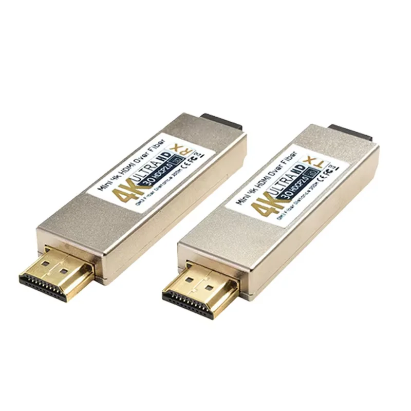 Mini 4K HDMI Fiber Extender Resolution 4K*2K@30Hz HDMI 1.4a HD Video Optical Transceiver OM3 Multimode Fiber up to 300M