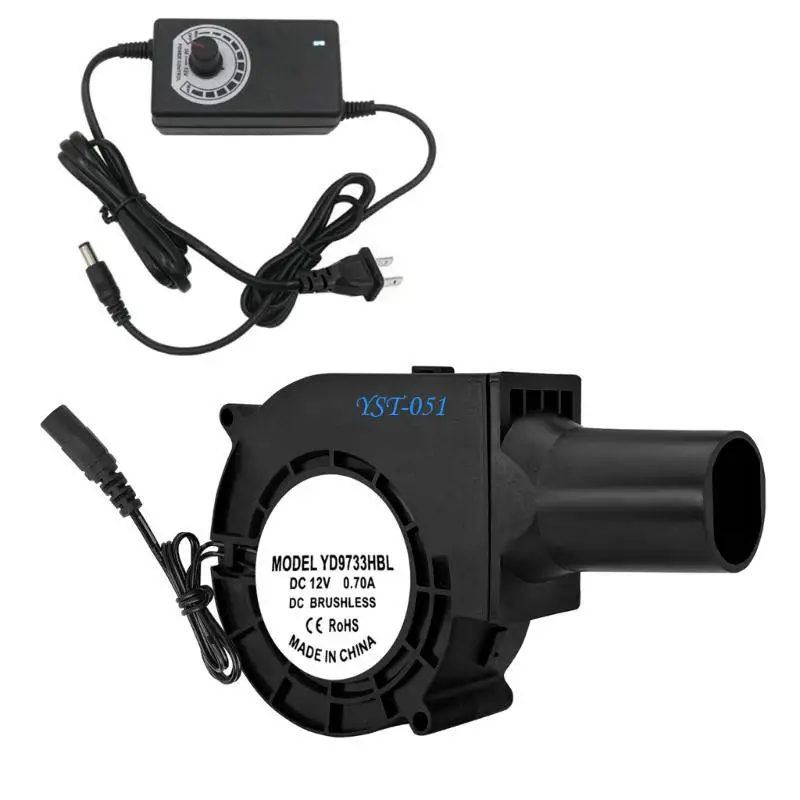 

E15A Powerful 12V BBQ Blower For Fire Pits Smokers Air Blower for DIY Cooling