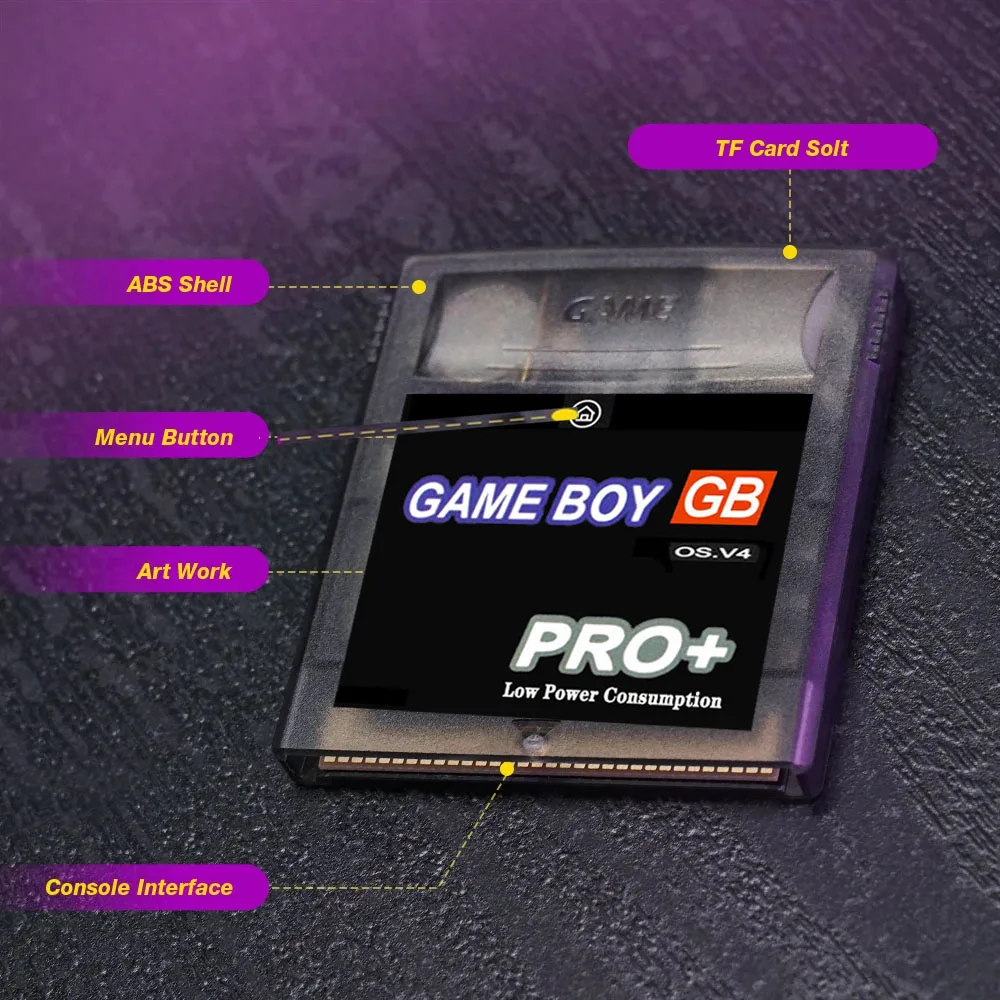 2250 IN 1 Spiele OS V4 EDGB Nach Spiel Patrone Karte für Gameboy-DMG GB GBA Spiel Konsole Power saving Version