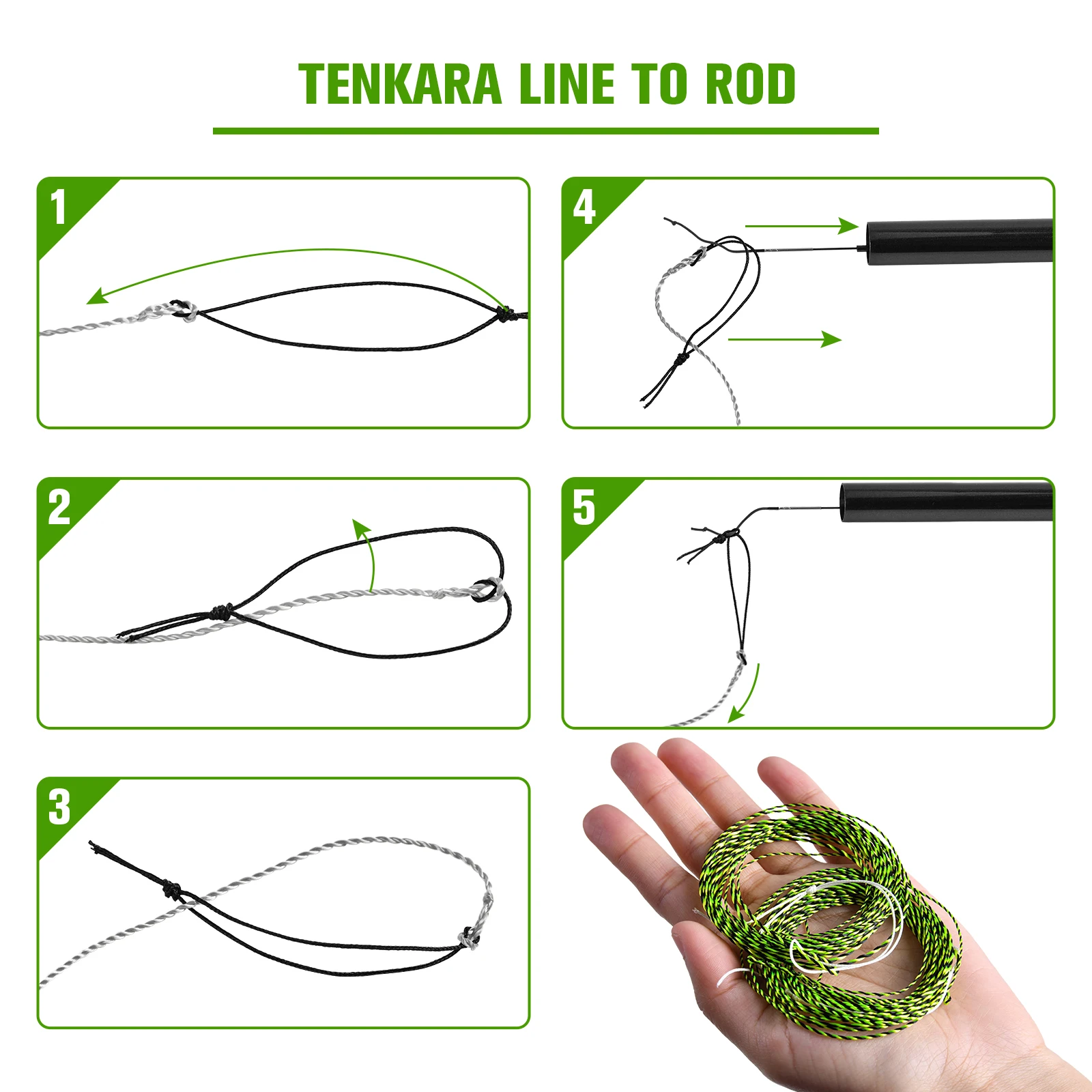 Goture 1 pz lenza da pesca a mosca 11FT 12FT 13 piedi 3.3M 3.6M Tenkara Line