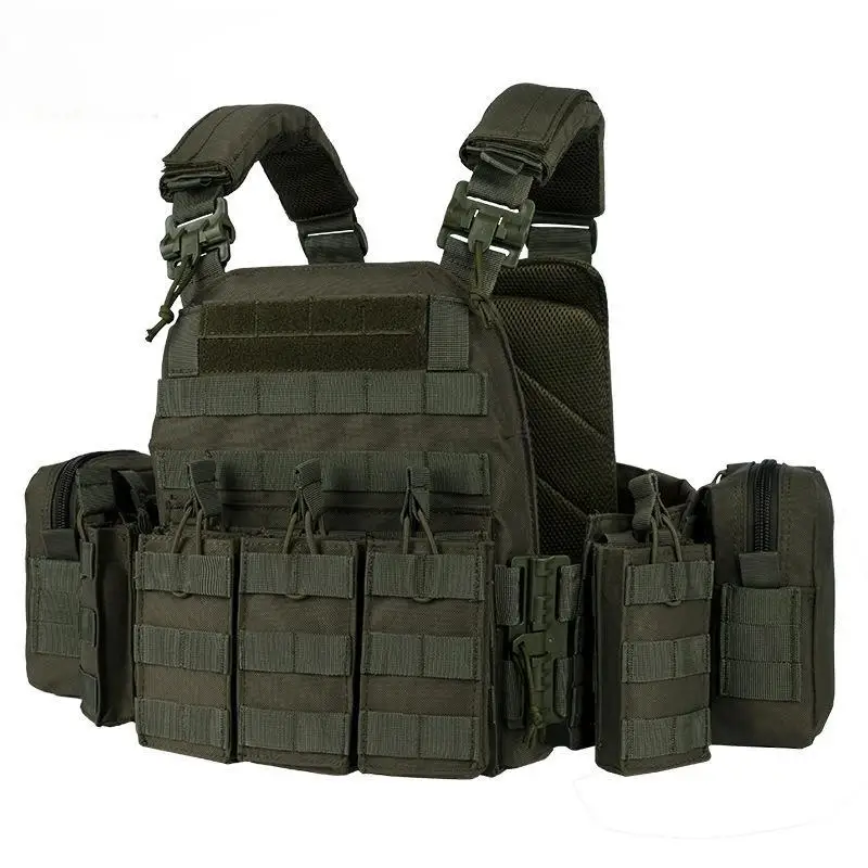 

Quick Release Tactical Vest Outdoor Protective Equipment Multi-functional MOLLES System Fully Detachable Vest Training Suit