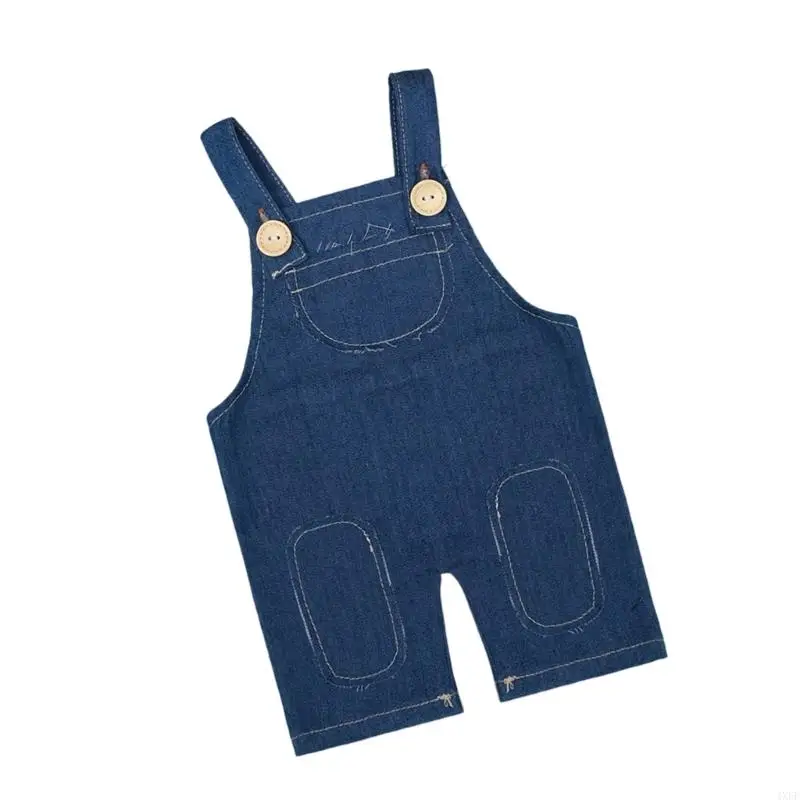

Newborn Photography Jeans Overalls Soft Polyester Baby Photoshoots Outfit with/without Glasses For Infants Toddler
