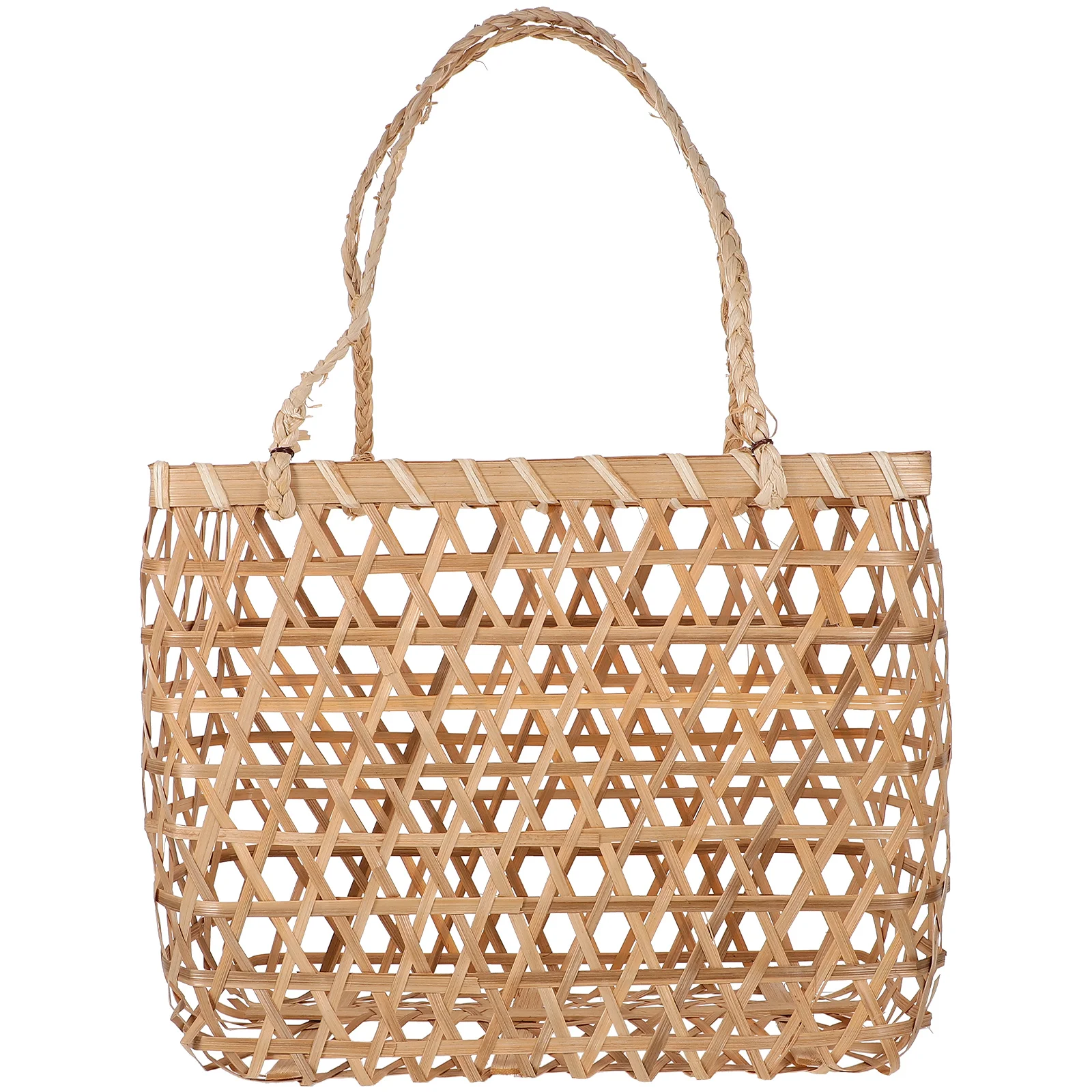 

Woven Bamboo H made Rattan Storage Photo Prop Portable Bamboo Basket Cotton H Kitchen ganizer Multi Purpose