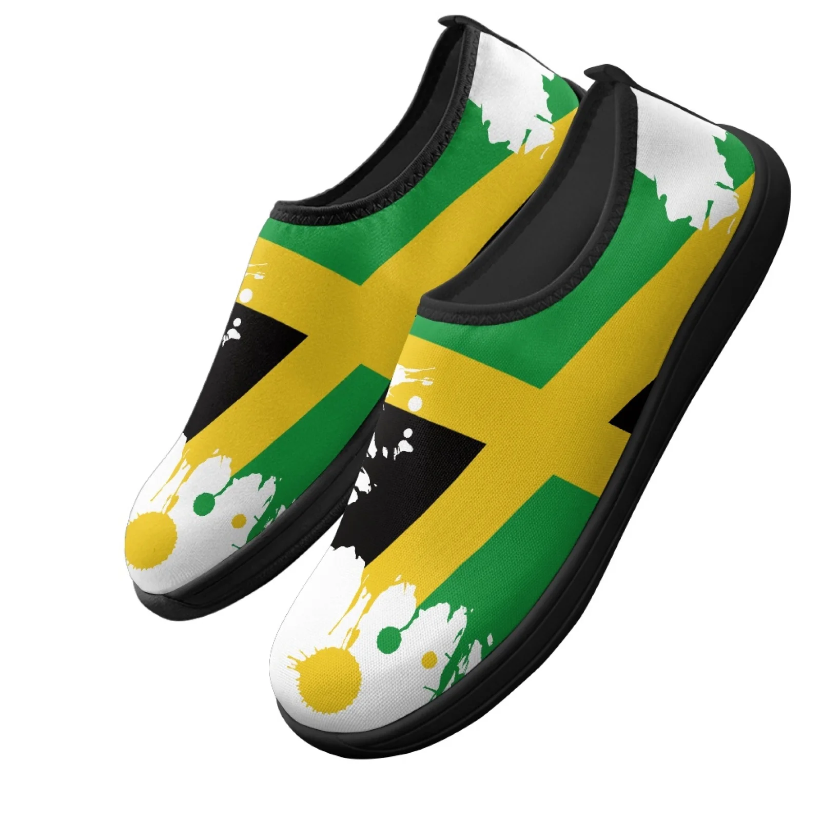 PENSTROLL Jamaica Flag Splash Hiking Shoes Hiking Sneakers for Men Comfort Walking Shoes for Men