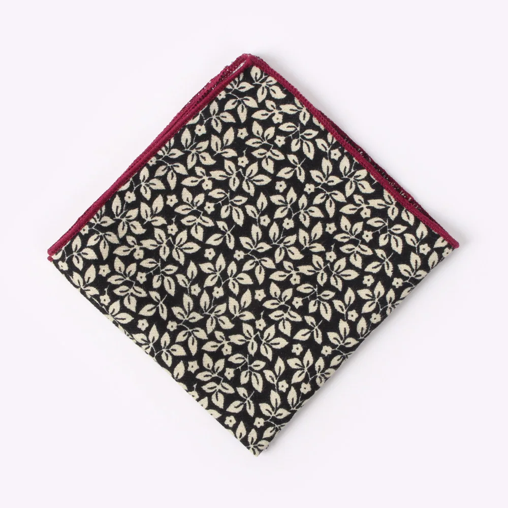 Toalla de bolsillo para traje, pañuelo estampado de algodón para hombre, bolsa para traje, toalla, moda informal, borde de estilo europeo y americano, 5 uds.