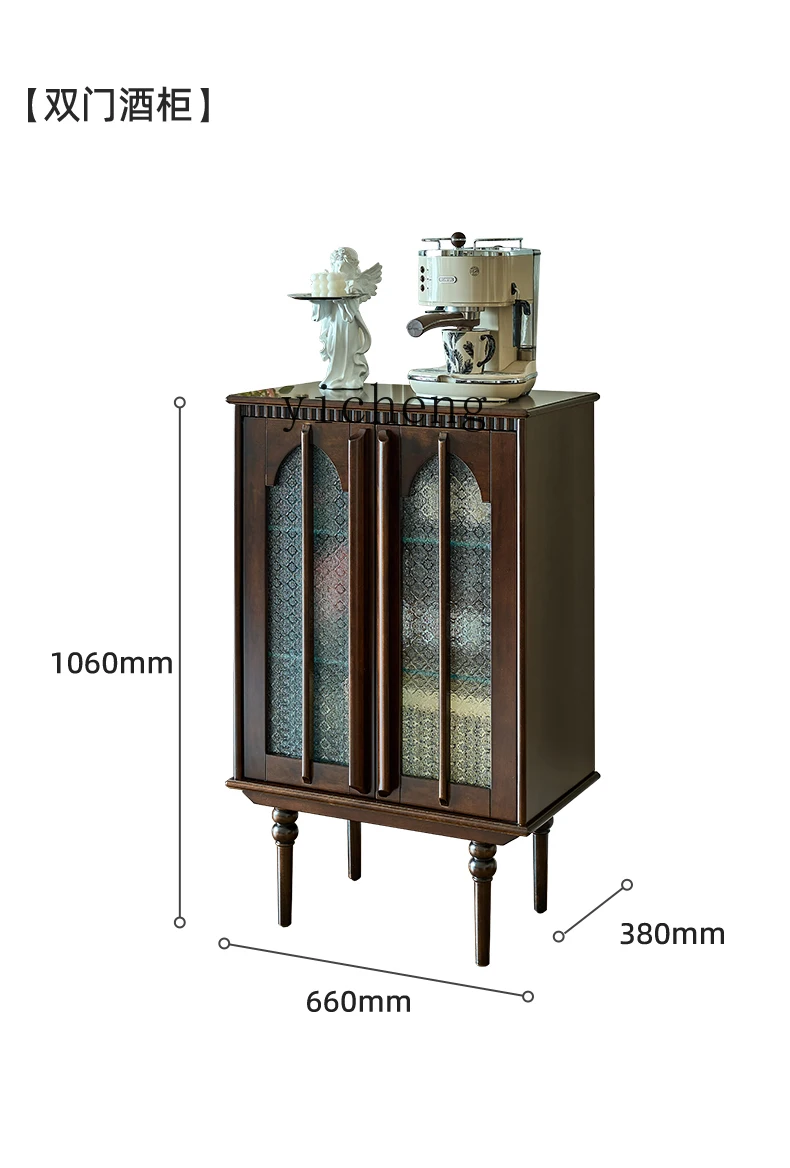 

Роскошный роскошный шкаф-сервант Tqh в стиле ретро из чистого массива дерева, шкаф для хранения вещей в гостиную, шкаф для хранения, витрина, винный шкаф