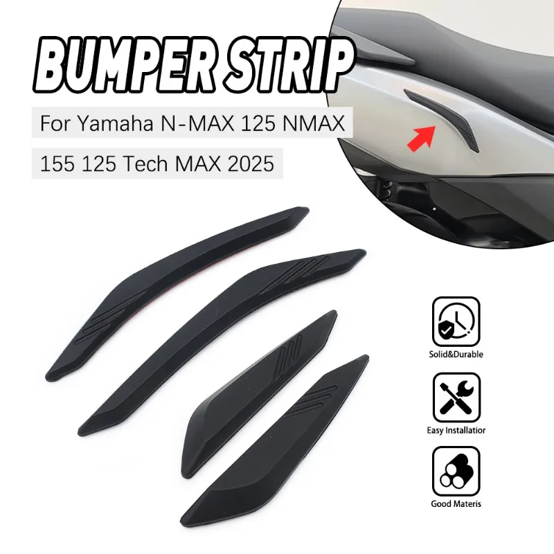 Compact Motorcycle Side Fairing Scratch Protection Guard Anti-Collision Strip For NMAX 155 125 Tech MAX 2025
