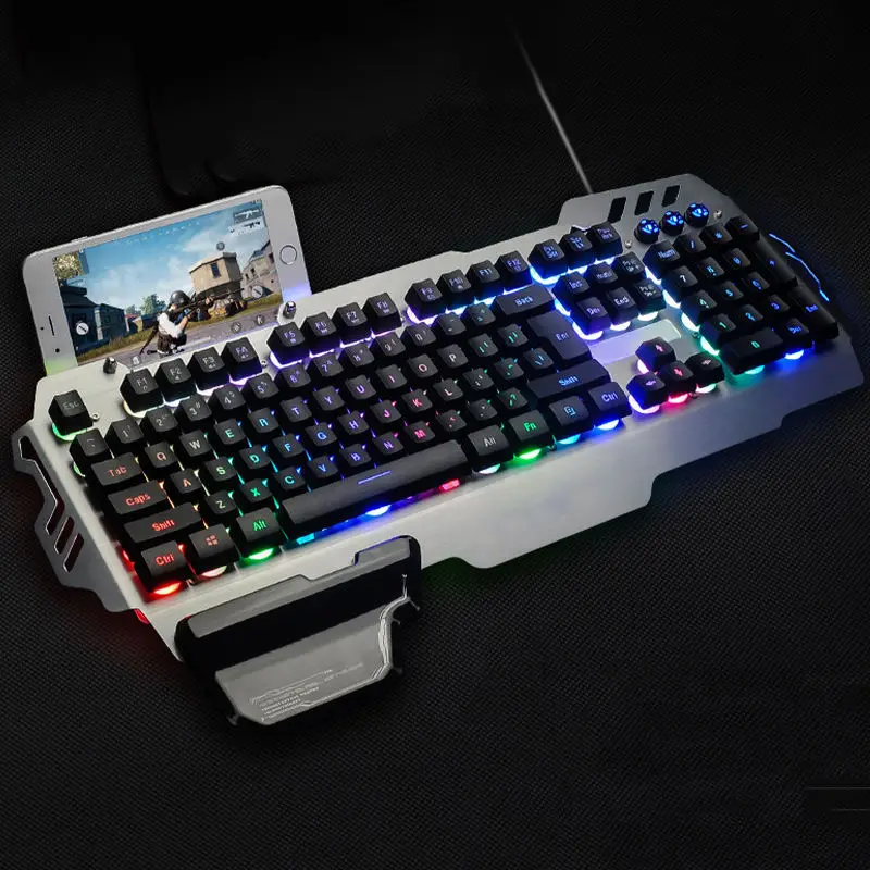 Mechanical Wired RGB Backlit Gaming Keyboard and Mouse Combo Back 3200 DPI for Windows PC Gamers