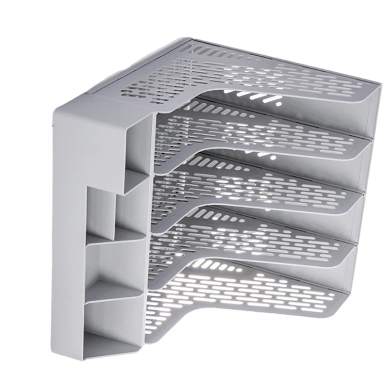 Organizador plástico revista los tenedores del archivo revista con los tenedores pluma desmontables