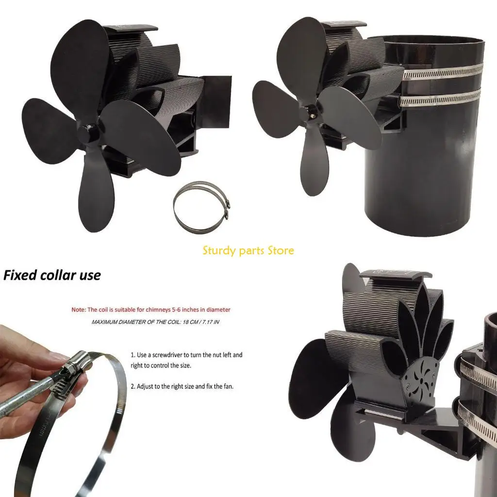 

97QC Fan Fireplace Fan Eco Friendly Stove for Gas Pellet Log Burning Stove