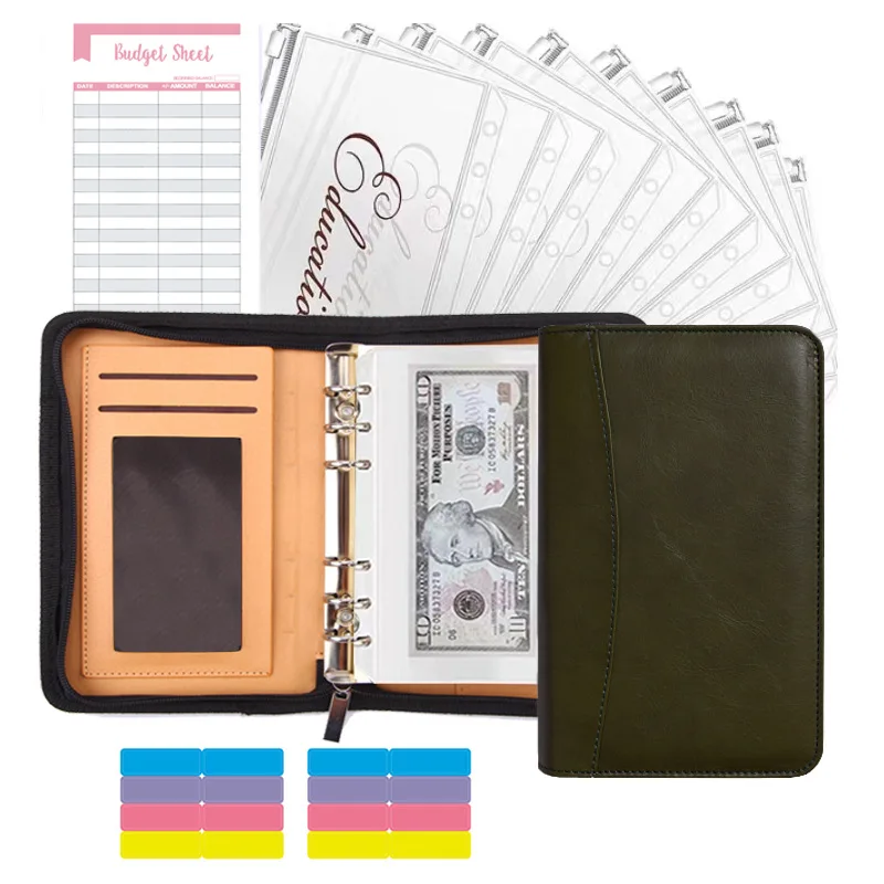 A6 Cash Budget Envelope Zip Wallet System For Women 10 Budget Sheets Envelopes Binder Note For Budgeting And Saving Money