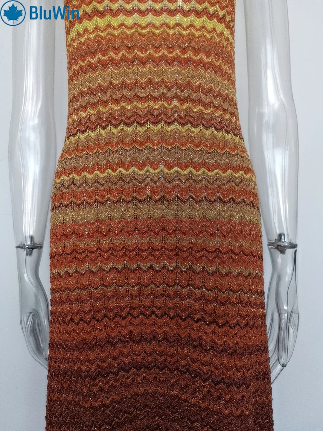 URBANCHIC Ombre Crochet Knit Maxi Dress Sleeveless Beach Cover-Up Stretchy Boho Vacation Outfit