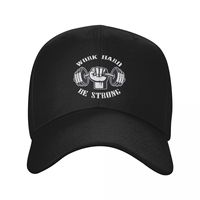 Custom Work Hard Be Strong Gym Motivational Quote Baseball Cap Bodybuilding Adjustable Dad Hat Sun Protection Snapback Hats