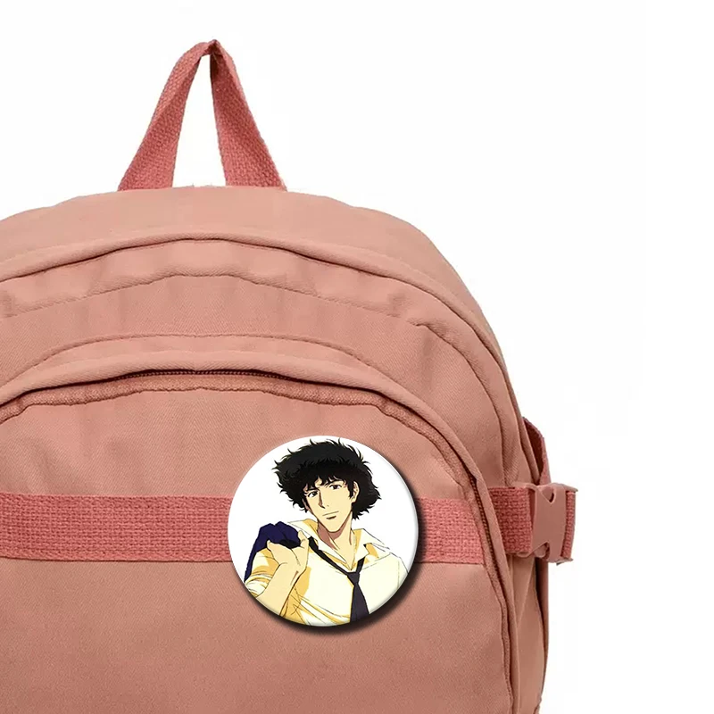 58 مللي متر أنيمي شخصية C-كاوبوي B-بيبوب سبايك شبيجل شارات دبابيس الإبداعية للملابس قبعة ظهره هدية اكسسوارات