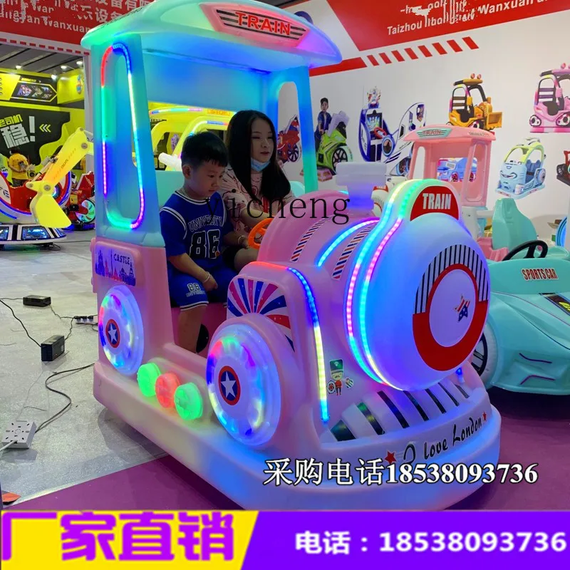 XL Ceiling Train Tank Police Car Outdoor Children's Electric Light-Emitting Car Amusement Car Equipment