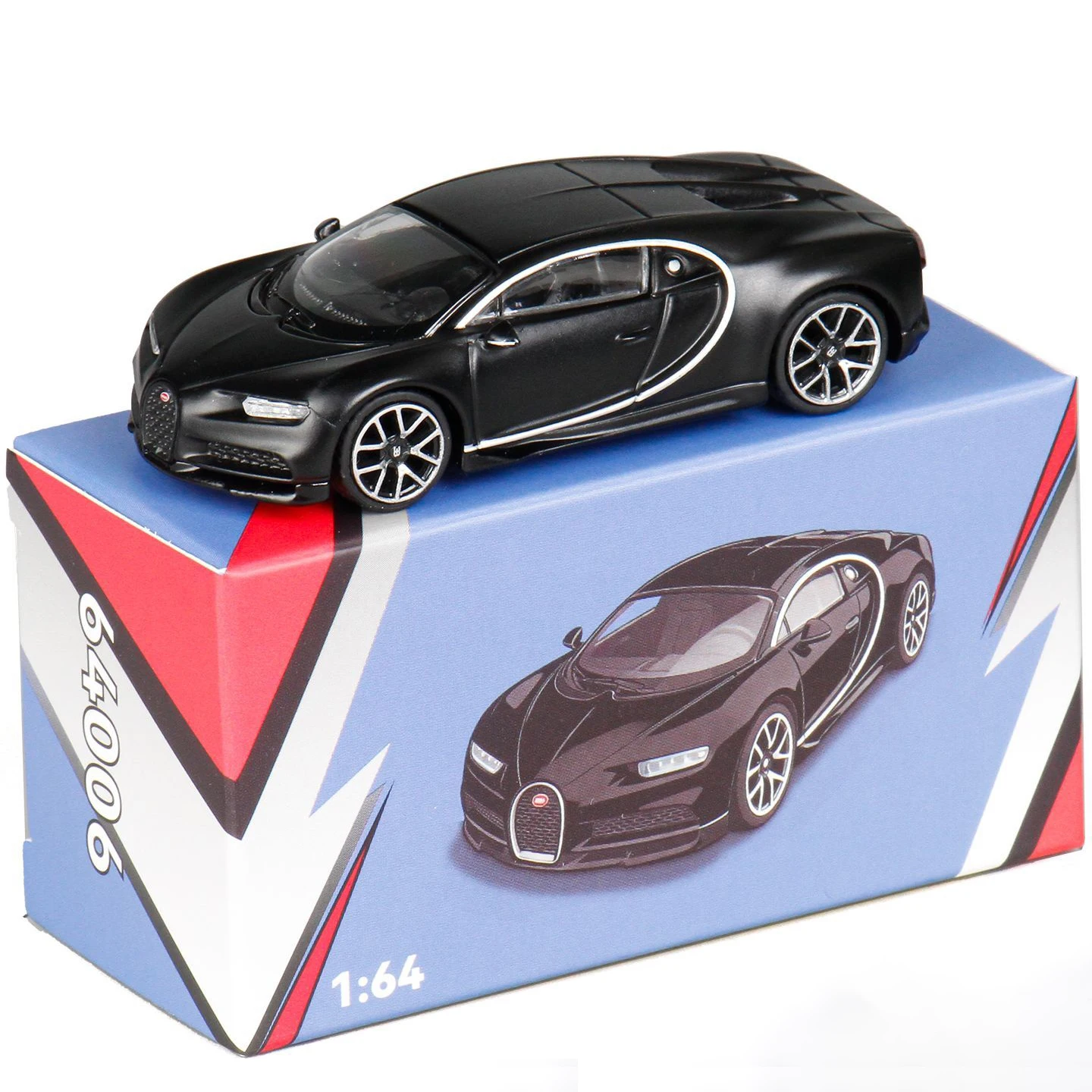 JKM 1:64 Bugatti Chiron, Coche de Aleación Fundida a Presión, Modelo de Coche en Miniatura a Escala para Colección o Regalo