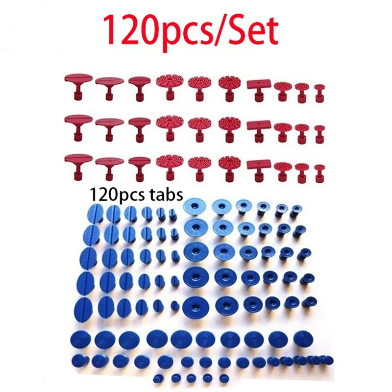 

NEW-Puller Tabs Car Paintless Dent Repair Tool Glue Pulling Tabs Glue Puller Sets Tabs Car Body Dent Remover Tool 120Pcs