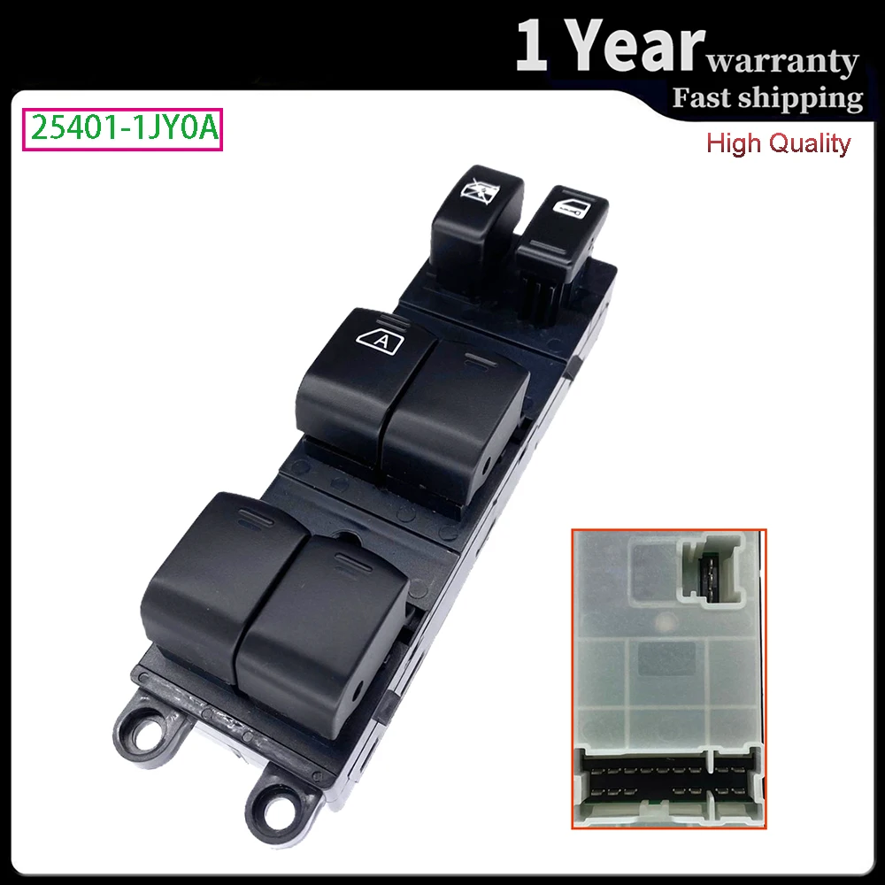 

254011JY0A 25401-1JY0A Power Window Control Switch Regulator Button for For Nissan TIIDA C11 SC11 C11Z VERSA S SL 2007-2010