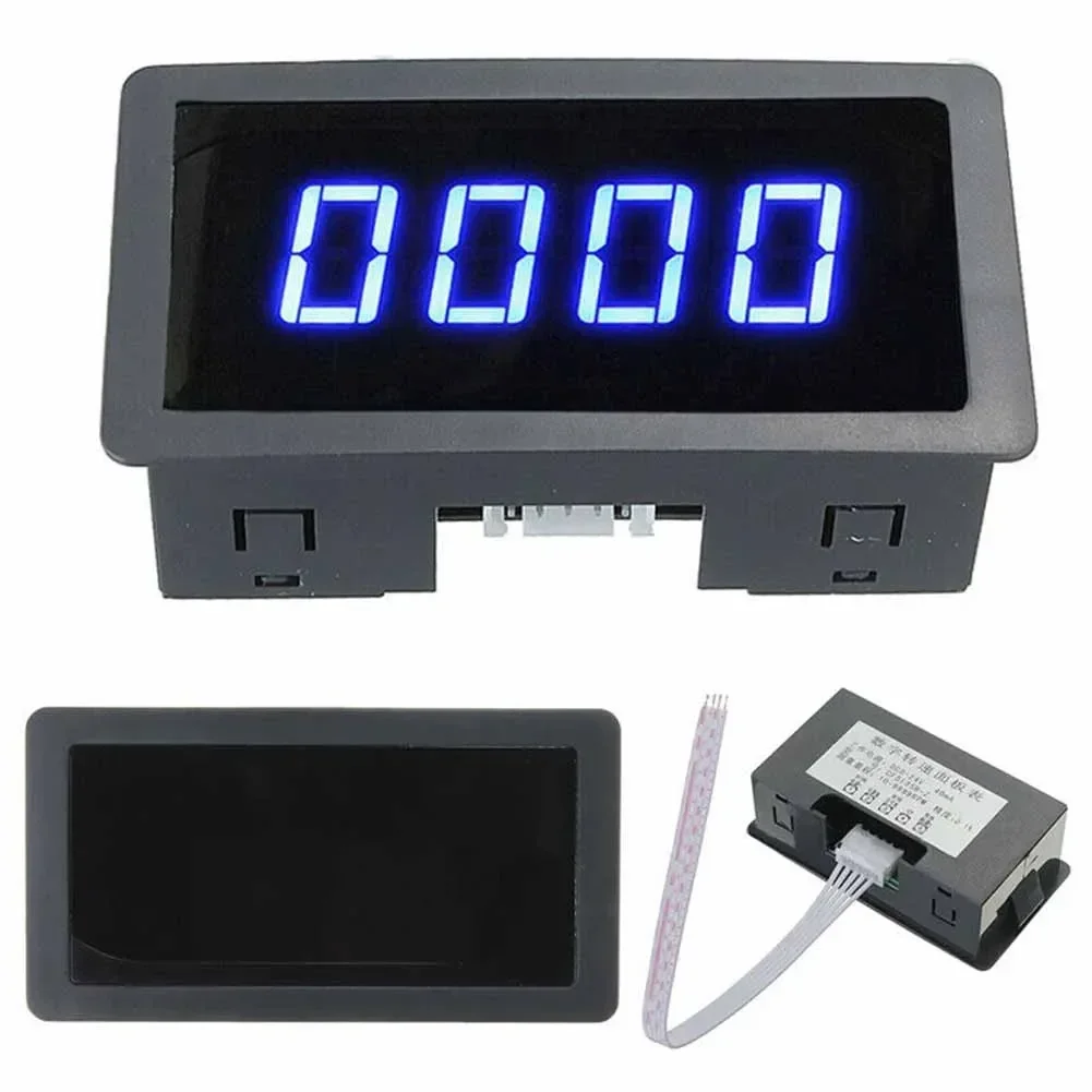 4 Digital LED Tachometer RPM Speed Meter Hall Proximity Switch Sensor NPN Set CF5135C-Z Frequency Meter Industrial Instrument