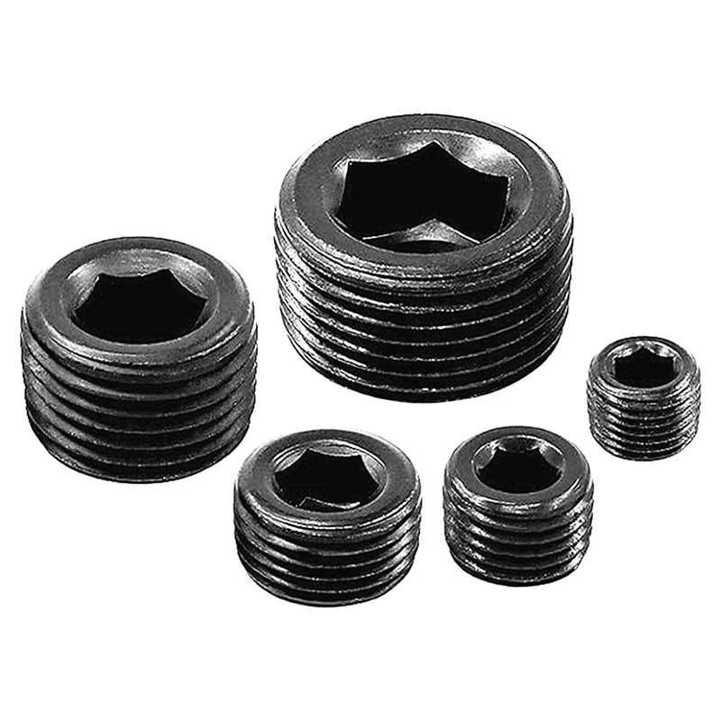 

Reliable 70Piece Black Carbon Steel Pipe Plug Accessory Assortment Kit,5 Sizes 1/8Inch 1/4Inch 3/8Inch 1/2Inch 3/4Inch NPT
