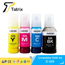 Tatrix 524 T524 Premium Color Compatible Bulk Bottle Water Based Refill Ink for Epson EcoTank L15150 L15160 Printer