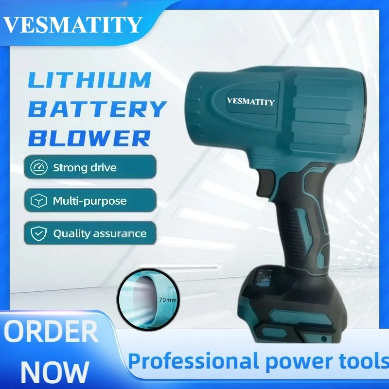 Violent Blower Turbo Jet Fan Electric Air Duster Wind Speed Turbo Rechargeable with Light Car Cleanin Tool For 18V-20V Battery
