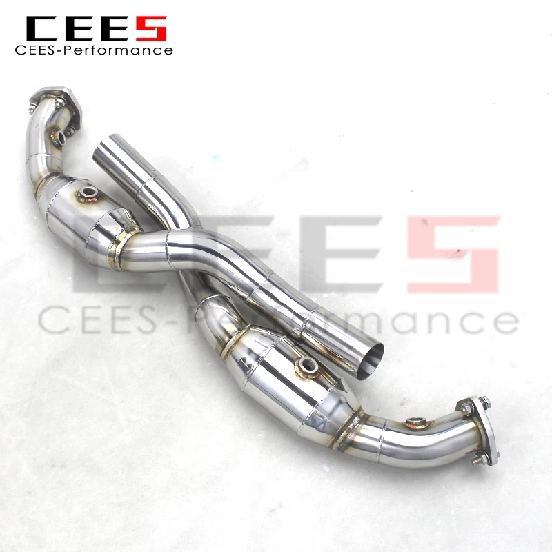 CEES Tuning Exhaust Downpipe for PORSCHE 911 997.1/997.2 Carrera 2004-2012 Free Flow Stainless Steel Car Exhaust System