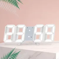 Digital Clock Wall Clocks Decoration for Bedroom Adjustable Electronic Watches 3D LEDs Home Decor Night Mode Watch Glowing