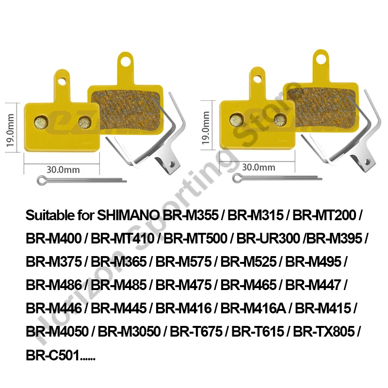 EZMTB 2 Pairs Bike Hydraulic Disc Brake For SHIMANO MAGURA AVID M355 M785 M810 R9170 MT7 Wear-resistant Copper-Based Metal Pads