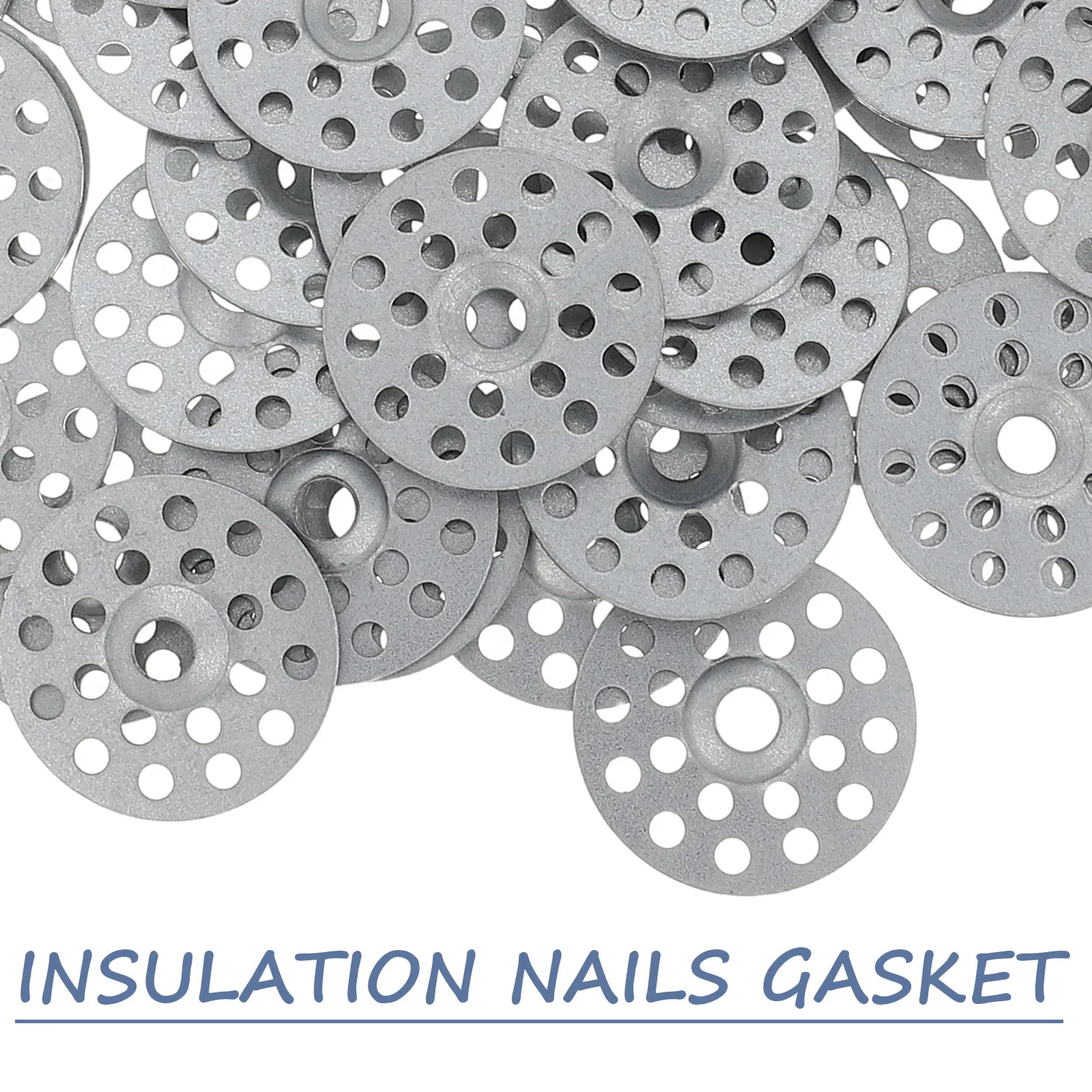 100Pcs Insulation Fixing Washer Flat Round Stainless Steel Load Spreading Metal Washer for Ceiling Board Wall Repair Fastening