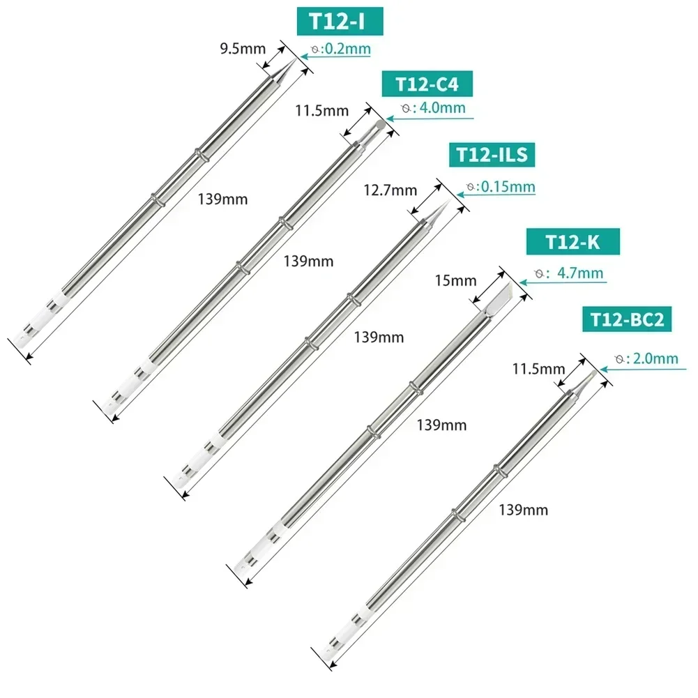 Электрические паяльные жала T12 T12-ILS T12-K T12-I T12-BC2 T12-C4 для точечной сварки, разборки, сварочные паяльные комплекты