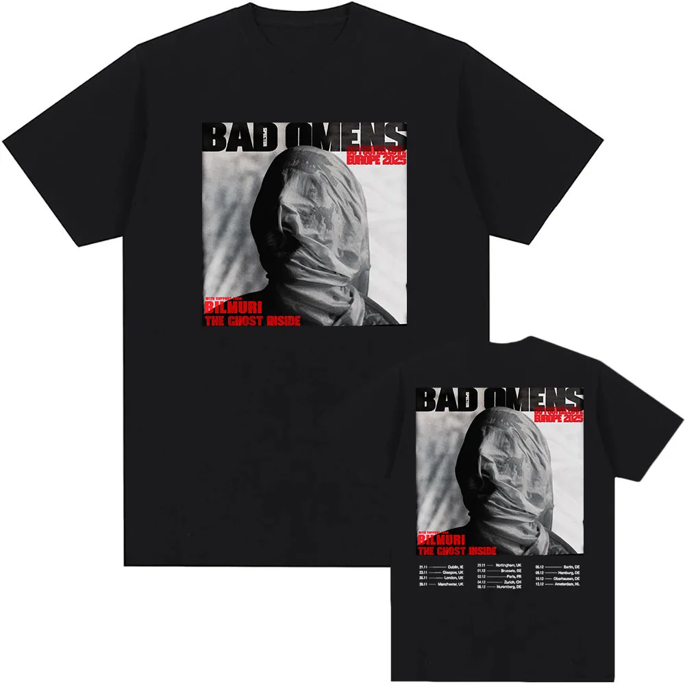 Do You Feel Love Europe Tour T-Shirt BAD OMENS Rock Band Grafik T-Shirts Unisex Streetwear Kurzarm Baumwolle Casual T-Shirt