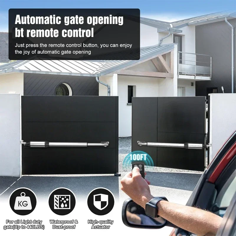 

Light Duty Electric Gate Openers Dual Swing Automatic Motor 40W AC Powered up to 400KGS - Home Security And Access Control