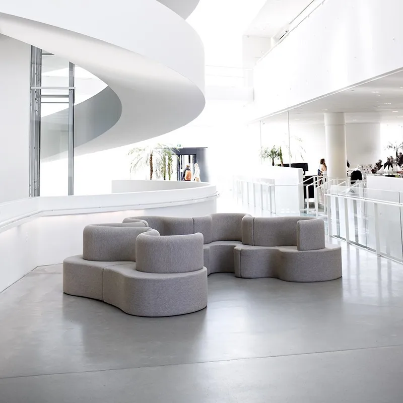 

Новый Дизайн: Уникальный Модульный Диван-Секция из Ткани для Гостиной