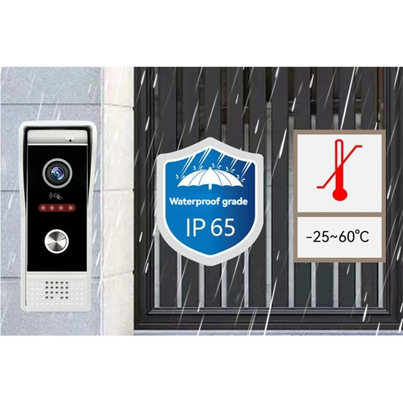 TUYA Wifi Video Doorbell Intercom System With 10Inch Touch Monitor Security Protection For Villa Home EU Plug