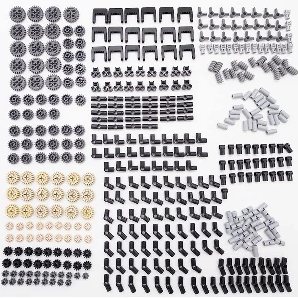 450pcs Gear Chain Link Connectors Bricks Sets DIY Technical Parts Compatible with legoeds Car Toys Robot Building Blocks Bricks