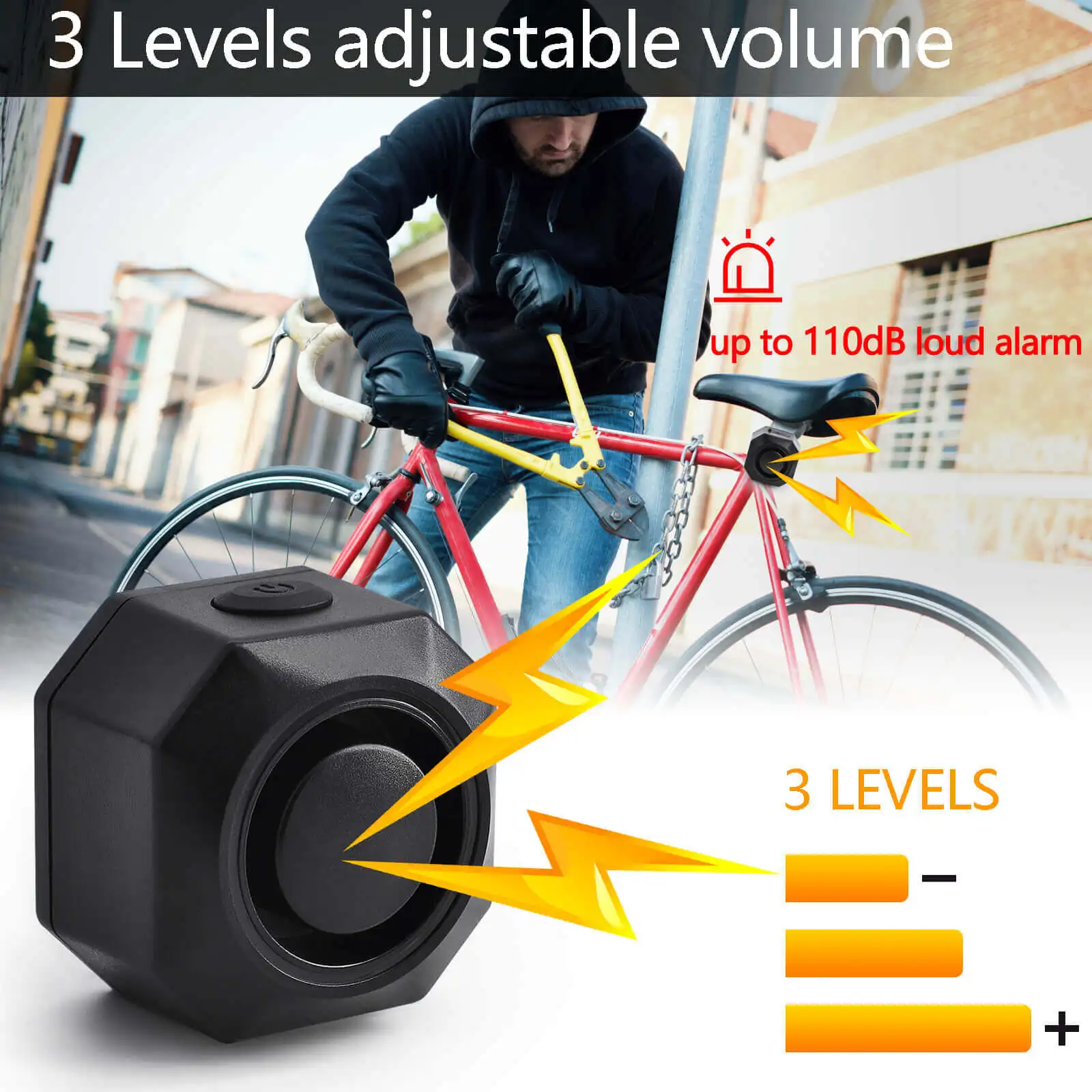 Imagem -03 - Alarme contra Roubo sem Fio do Veículo Pro Aprimorado Impermeável Expansível Controles Remotos Bicicletas Motocicletas Scooters