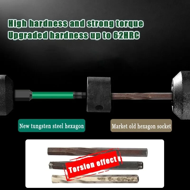 Imagem -05 - Tungstênio Aço Chave Elétrica Rod Bit Hexagonal Chave de Fenda Elétrica Forte Magnético Shank Phi Conjunto de Broca Elétrica