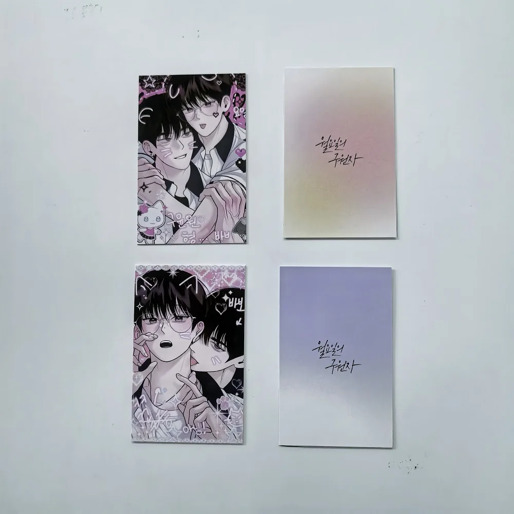4 Pçs/set Coreano Manhwa Lomo Cartão Personagens de Quadrinhos 3 Polegadas Cartões Fotográficos Fãs Presente